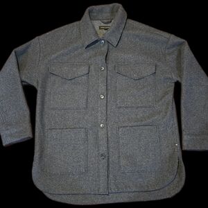 Women's Banana Republic Shirt Jacket Charcoal Gray size Medium